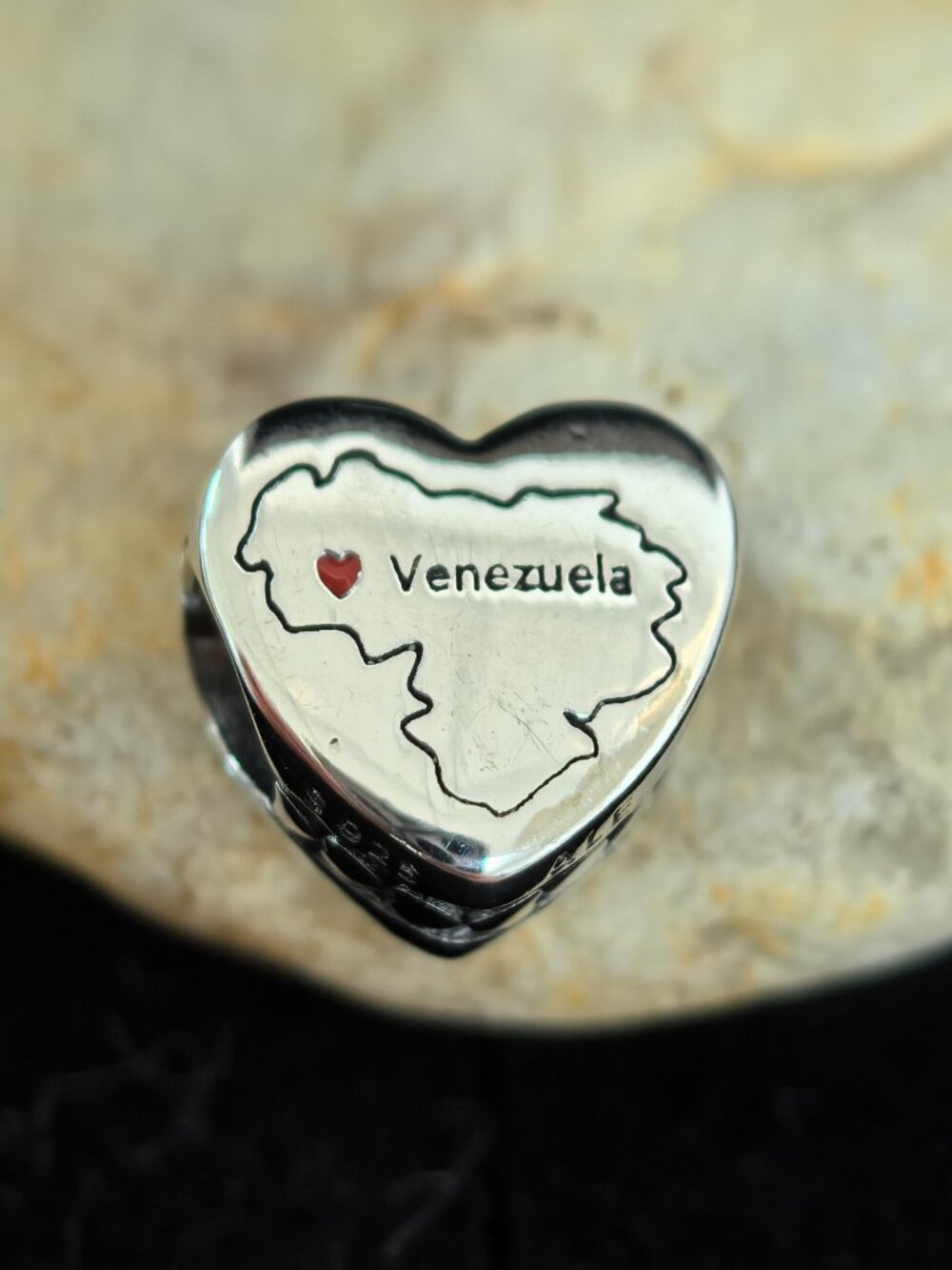 Pandora Venezuela Exclusive Country Heart Flag Colors Charm, S925 Silver Jewelry